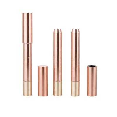 China 3.5g Rose Gold Empty Lip Balm Containers Liner Pencil Metal Lipstick Tube for sale