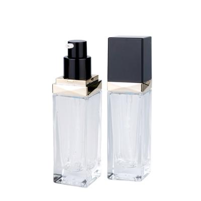 China Transparent Empty Foundation Bottle 30ml Liquid Foundation Travel Container for sale