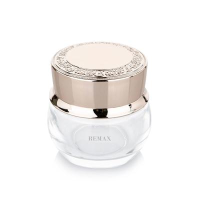 China 35g Clear Glass Empty Cream Jar Double Wall Cosmetic Jars For Skincare Cosmetics for sale