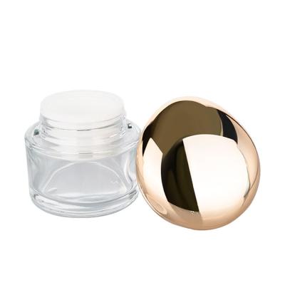 China 35 g Jar de creme vazio cilíndrico transparente Jar de creme embalagem cosmética à venda