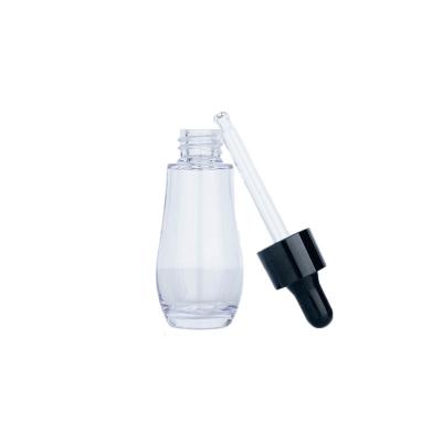 China 30ml 20ml Gold Black Dropper Bottle With Dropper Cap Packaging for sale