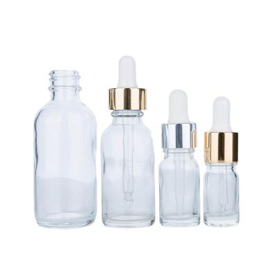 China 33MM 25MM Essential Oil Glass Cosmetic Dropper Bottles for sale
