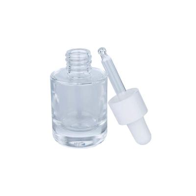 China Botellas de gotero de vidrio transparente de cosmética de 25 ml en venta