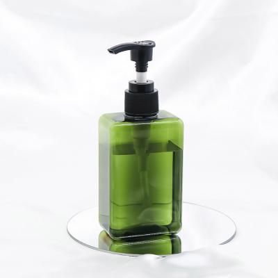 China 125ml Plastic Shampoo Bottle With Pump Green & Amber Colors Customizable Logo for sale