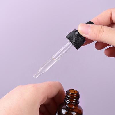 China 24/400 Black Dropper Pipettes Pump Spray Bottle Parts For Serums for sale