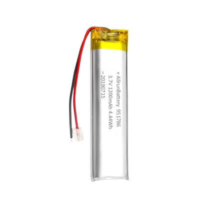 China Custom Lithium Ion Battery Packs 3.7 V 1200mah 4.44 Wh 1C Charge Current for sale