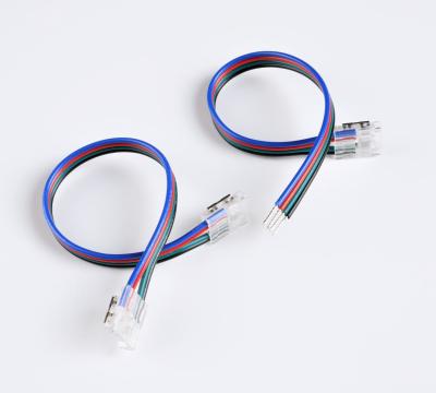 China RGB LED Strip Light Accessories Led Strip Connector 4 Pin for sale