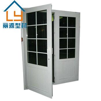 China Low Threshold UPVC French Door Soundproof Heat Insulation For Construction for sale