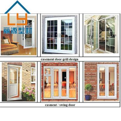 China Custom Low Threshold UPVC French Door Double Glass Double Sash European Style for sale