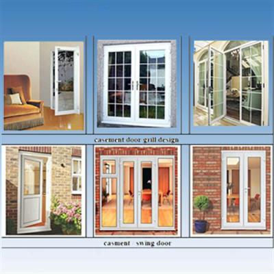 China Two Track UPVC Sliding Door 2.0mm 2.2mm Thickness UPVC Lift And Slide Door for sale