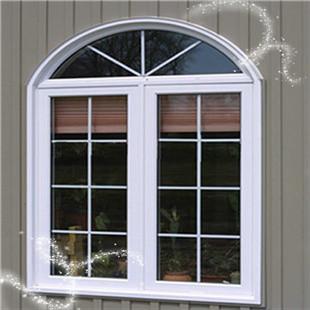 China Customized Arched UPVC Casement Window With Thermal Insulation Wind Load Resistance for sale