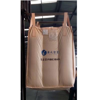 中国 Breathable even coated or uncoated large baffle fibc bag with high quality and good shape gc01 販売のため