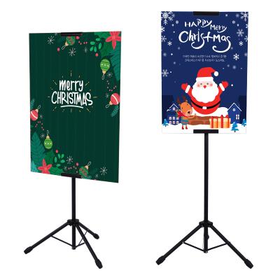 China Popular promotional hot sale outdoor folding exhibition tripod portable used poster easel HFJ-G1-002 for sale