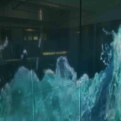 China IP64 Flexible Transparent LED Film Outdoor Transparent LED Screen For Buildings for sale