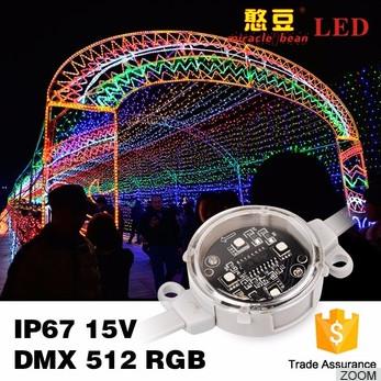 China Outdoor 40mm 50mm SMD3535 DMX Digital RGB Led Pixel IP67 Waterproof for sale