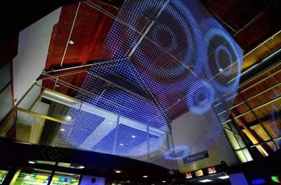China DMX512 Led Mesh Video Wall SMD5050 For Building Background for sale