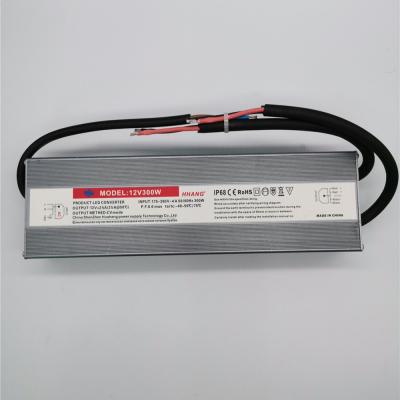 China fuente de alimentación LED de voltaje constante 300w IP67 impermeable 24v 12v salida única en venta