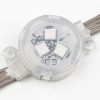 China SMD5050 LED Point Light 30mm Diameter 3LEDs / Pcs Transparent Cover IP67 Waterproof for sale