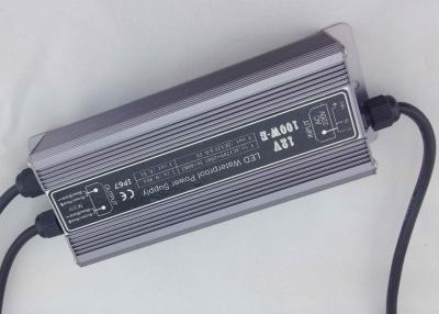 China Fuente de alimentación de la prenda impermeable LED de DC24V 100 W 8.3A con el cable de toma de tierra IP67 en venta