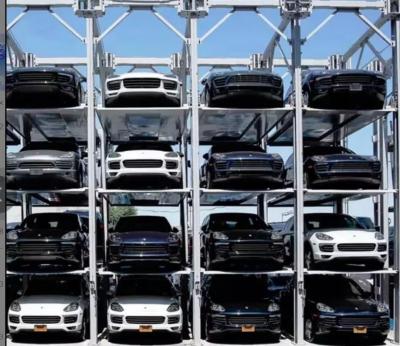 China AA4C 4 columns 4 cars parking lift H steel material 2.7T/ decker, 2.1M lifting height/car for sale