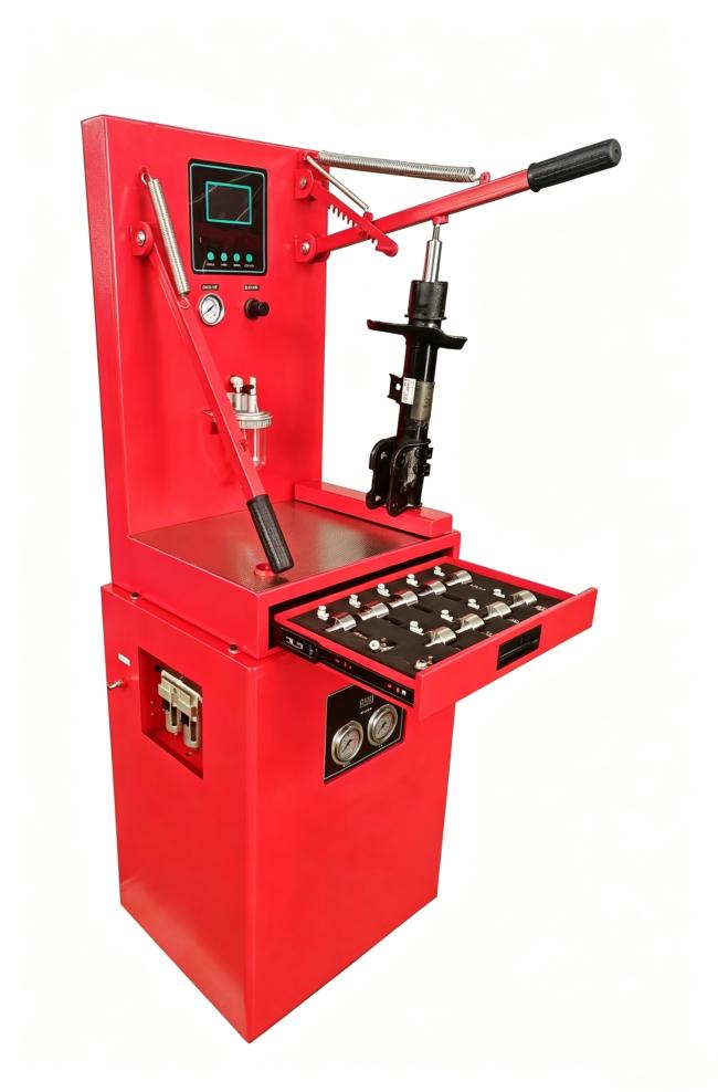 Shock absorber tool side view showing connectors