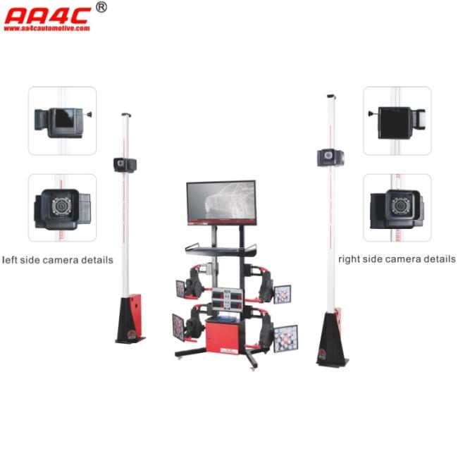 Vehicle driving through alignment measurement zone