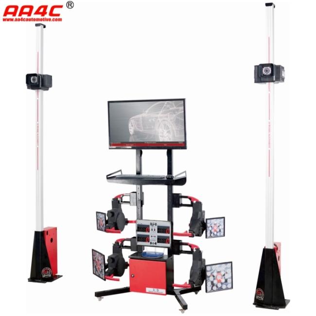 Close-up view of 3D camera and measurement system