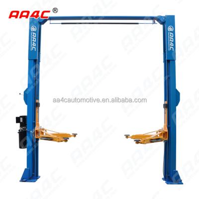 China 12000lbs 5.5T baseless clearfloor hydraulic single point manual unlock  2 post vehicle lift for sale