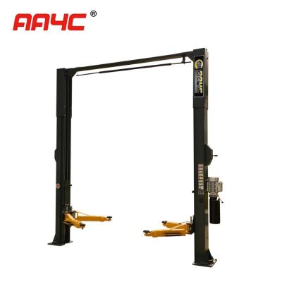 China AA4C Hydraulic two post lift AA-2PFP45  floorplate version , 4.5T 8 fold profile column  new carriage for sale