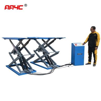 China Low Profile Full Rise Scissor Vehicle Lift Surface Mounted  3T 6613lbs for sale