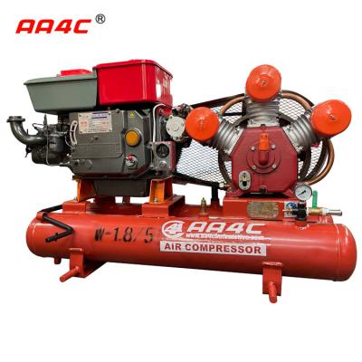 Китай AA4C Reciprocating источник воздуха AA-W1.8/5 мастерской пневматического насоса компрессора воздуха портативного поршеня горнодобывающей промышленности дизельный на открытом воздухе продается