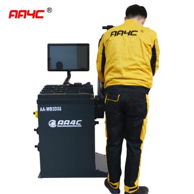China 0.25kw Touch Screen 3D Wheel Balancing Machine Car Tyre Balancing Machine 3D Wheel Balancer Laser Position for sale