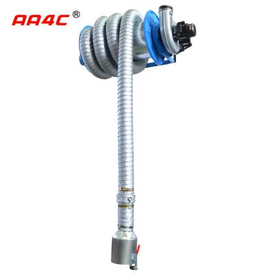China High Temp Motorized Vehicle Exhaust Hose Reel With Fans Customized Nozzle for sale