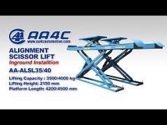 AA4C inground alignment scissor lift AA- ALSL40    4.0T  4.5M runway 1.65M lifting height