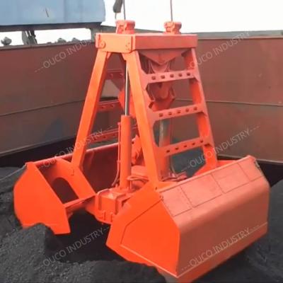 China Clamshell Hydraulic Coal Grab Bucket Dual Scoop Motorised for sale