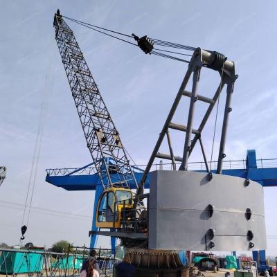 China 3t 40m Fixed Floating Crane Diesel Hpus Powered for sale