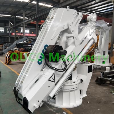 China 10m CCS Folding Boom 1t Compact Pedestal Jib Crane for sale