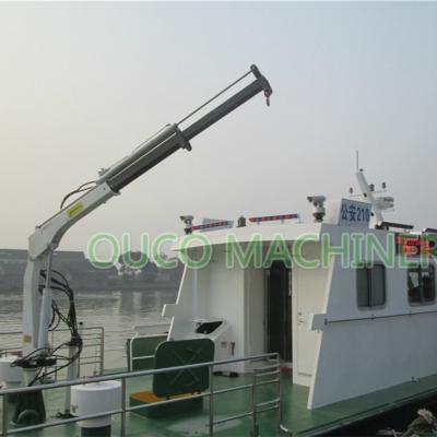 China Yacht Deck Pedestal 0.35t 3.5m Telescopic Boom Crane for sale