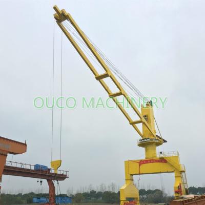 China Floating 20t Mobile Rail Mounted 30M Marine Cranes for sale