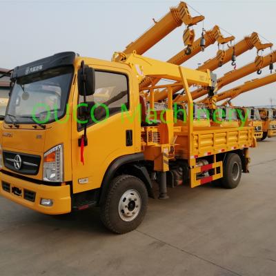 China 6t Straight Boom 12m Telescopic Lorry Mounted Crane for sale