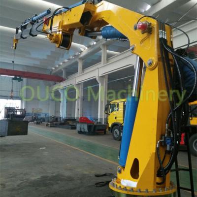 China Folding Hydrauli 6m Knuckle Boom 2T Crane Grab Bucket for sale