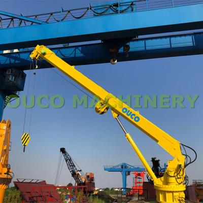 China Fixed Marine Hydraulic 10m/Min 20m Telescopic Boom Crane for sale