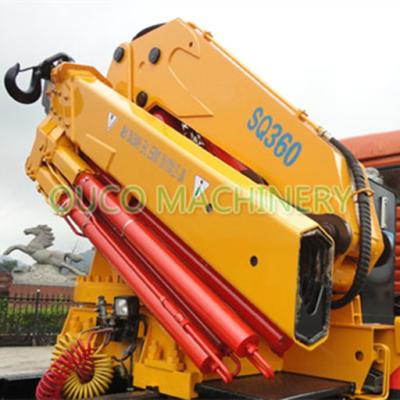 China Yellow Cormach 10t Foldable Boom Lorry Mounted Crane for sale