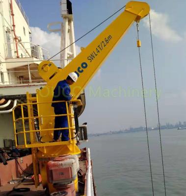 China Buque recto Marine Cranes With SWL 4T los 2.6M del auge del TTS en venta