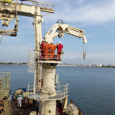 China 2.5t 22m Ship Deck Cranes ABS BV CCS RMRS Certificate Foldable And Telescopic for sale