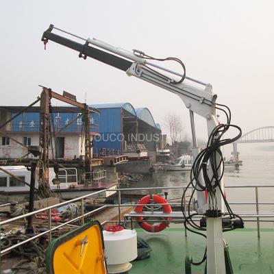 China 0.35t 3.5m Small Yacht Iso Telescopic Boom Crane for sale