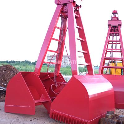 China Lifting Bulk 25t Ouco Crane Grab Bucket 2 Peels Clamshell Mechanical for sale