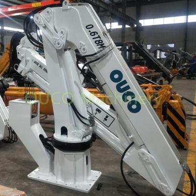 China Space Save Foldable Telescopic Offshore Pedestal Crane Knuckle Boom 0.6t 8m for sale