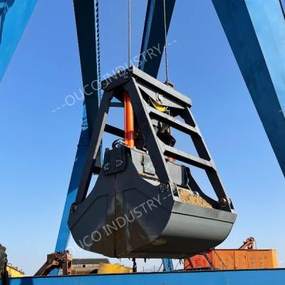 China 3 gancho agarrador teledirigido Marine Crane Excavator Clamshell Bucket de la cuerda del metro cúbico 2 en venta