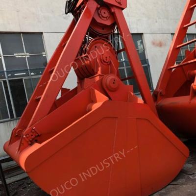 China 5CBM 2 Ropes Hydraulic Clamshell Grab Q345B Mechanical Grab For Excavator for sale